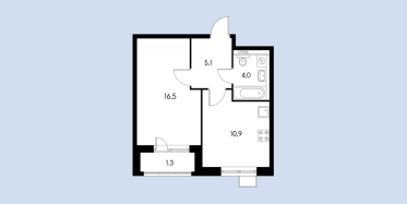 план 1-к квартиры