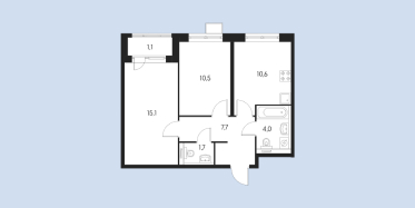 план 2-к квартиры