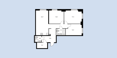 план 4-к квартиры